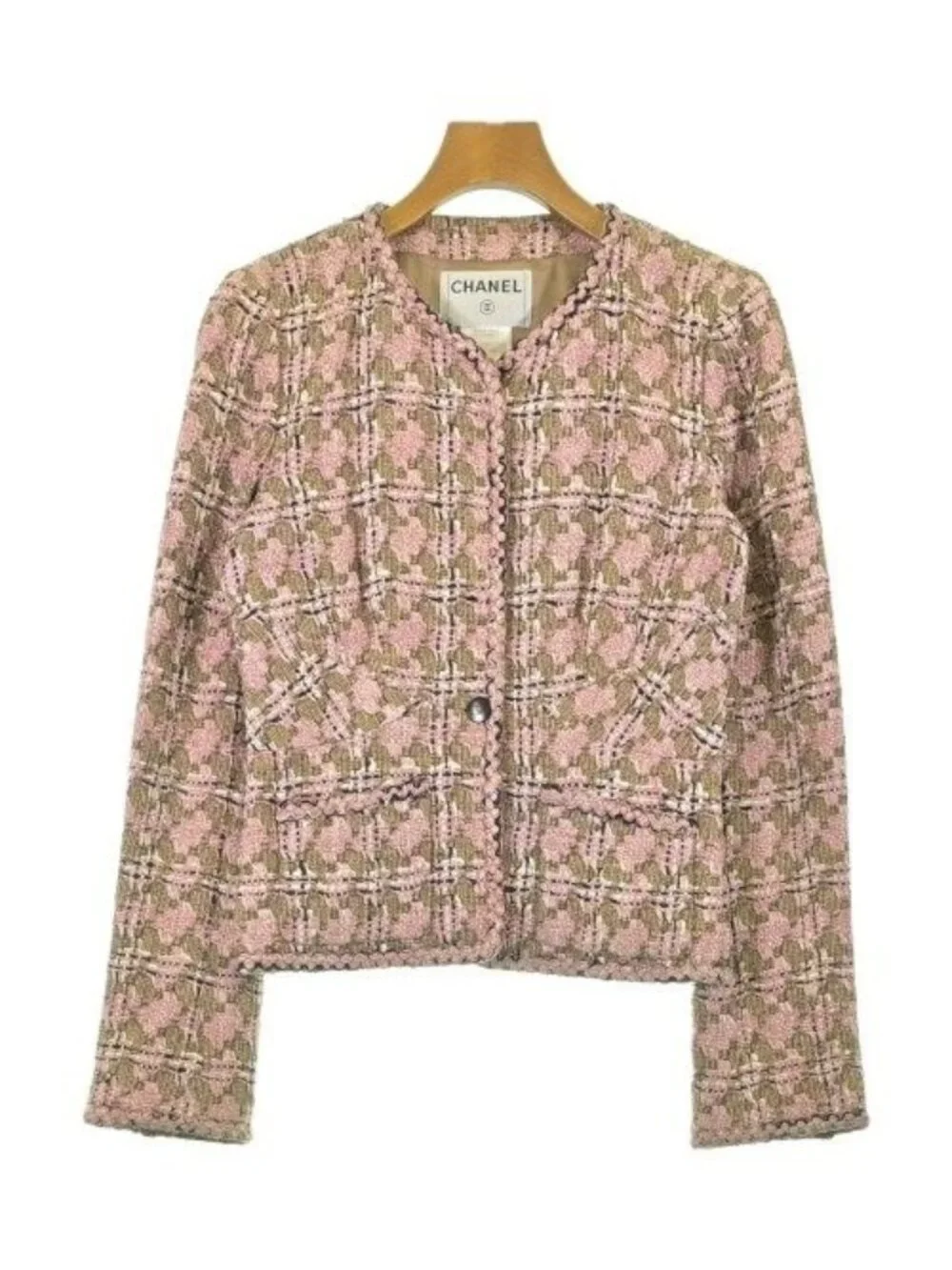 Chanel Collarless Jacket Pink